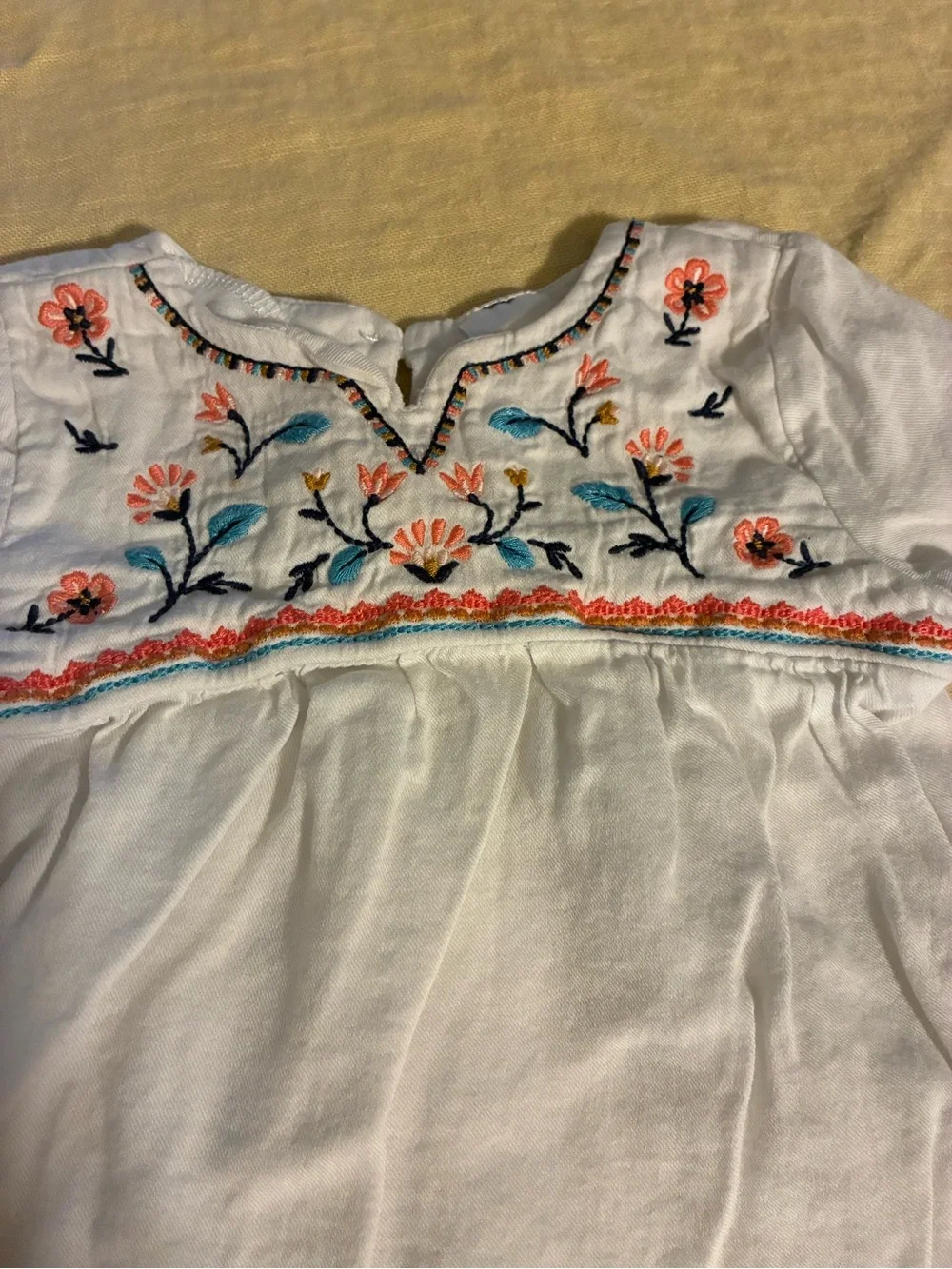 Carter’s Girls 12 Months White Floral Shirt
